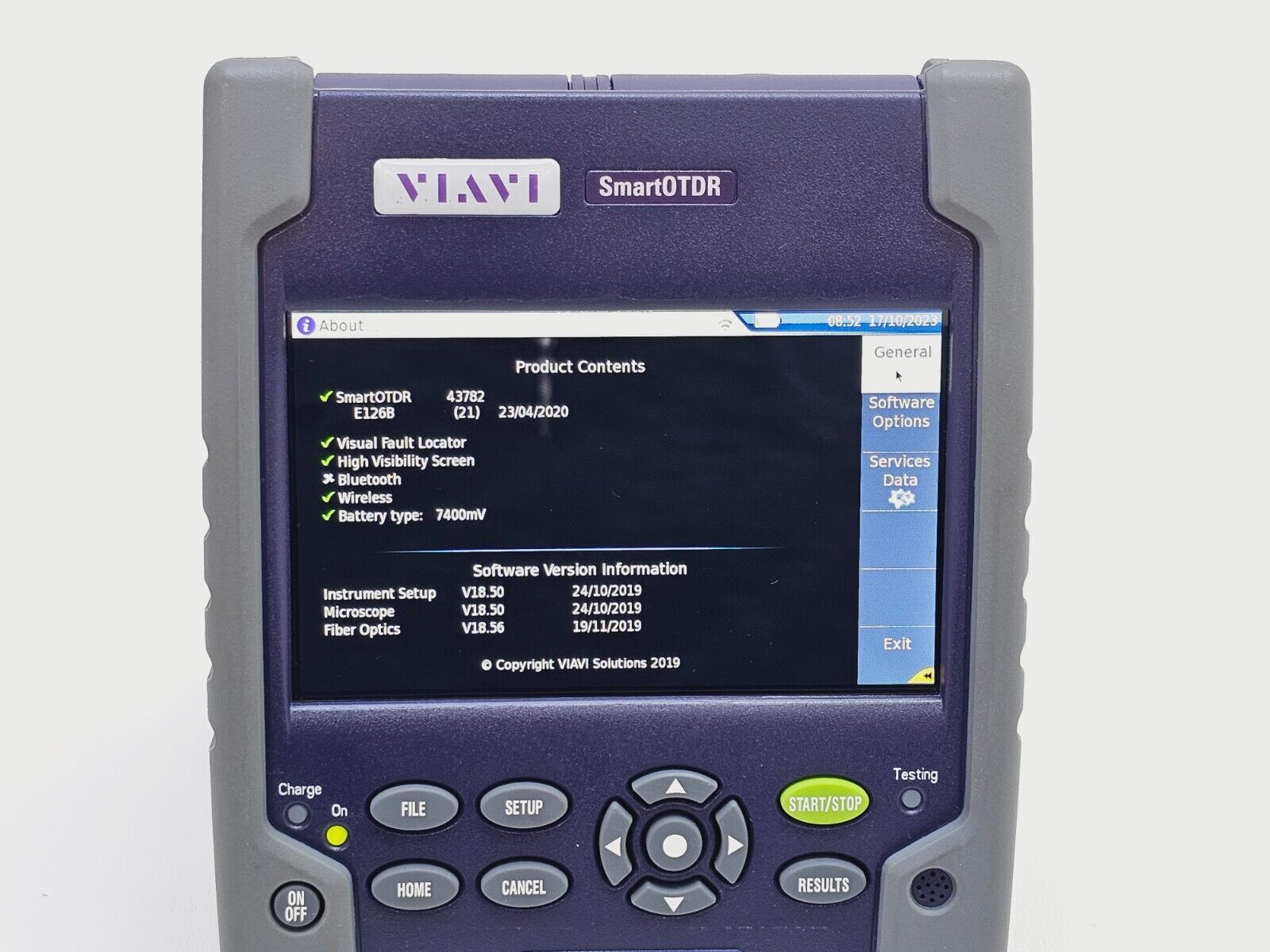 Viavi JDSU E126B SmartOTDR 1310/1550 nm 40/40 dB SM Long Haul OTDR VFL SC-APC