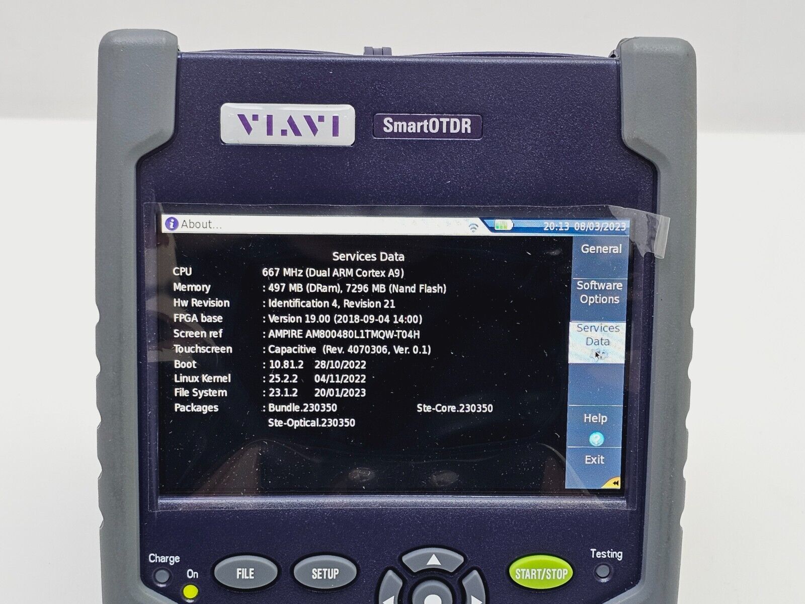 Viavi JDSU E126B SmartOTDR 1310/1550 nm 40/40 dB SM Long Haul OTDR VFL APC SC