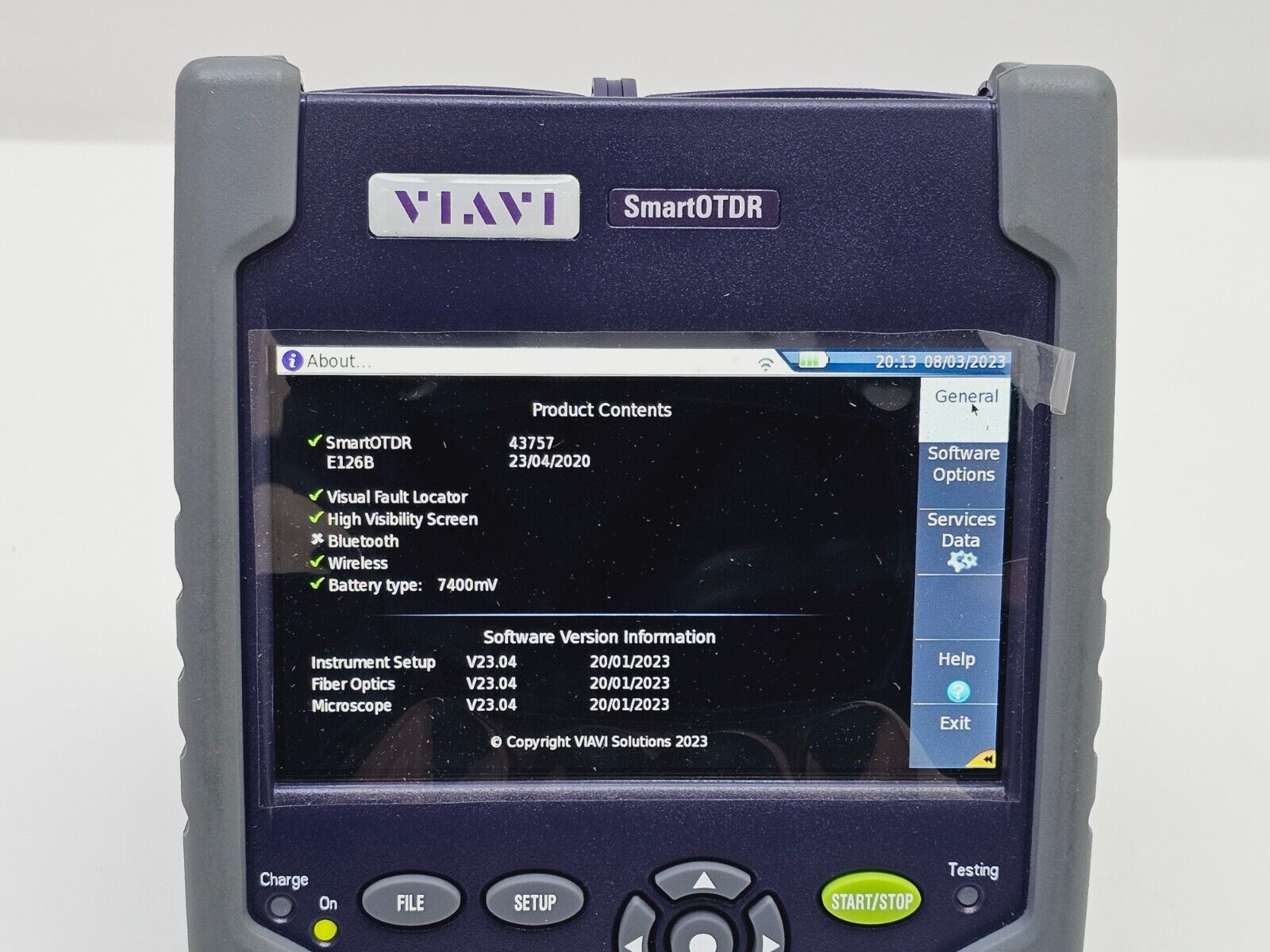 Viavi JDSU E126B SmartOTDR 1310/1550 nm 40/40 dB SM Long Haul OTDR VFL APC SC