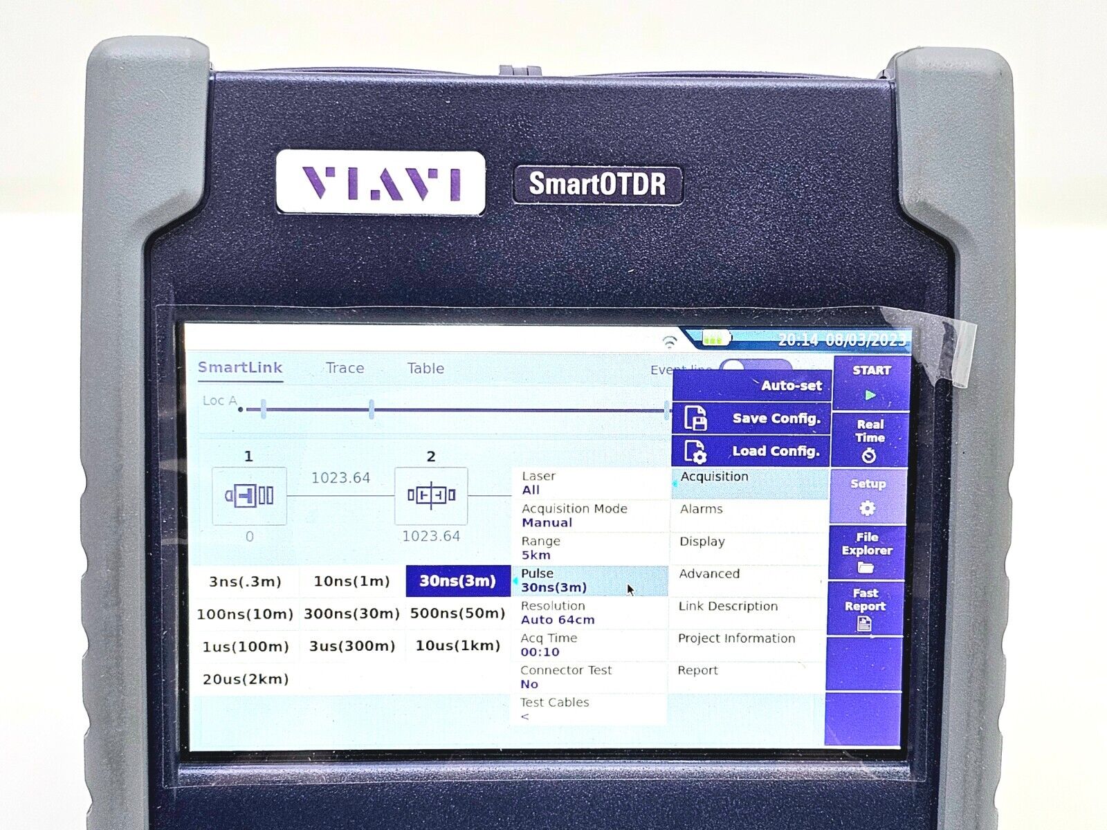 Viavi JDSU E126B SmartOTDR 1310/1550 nm 40/40 dB SM Long Haul OTDR VFL APC SC