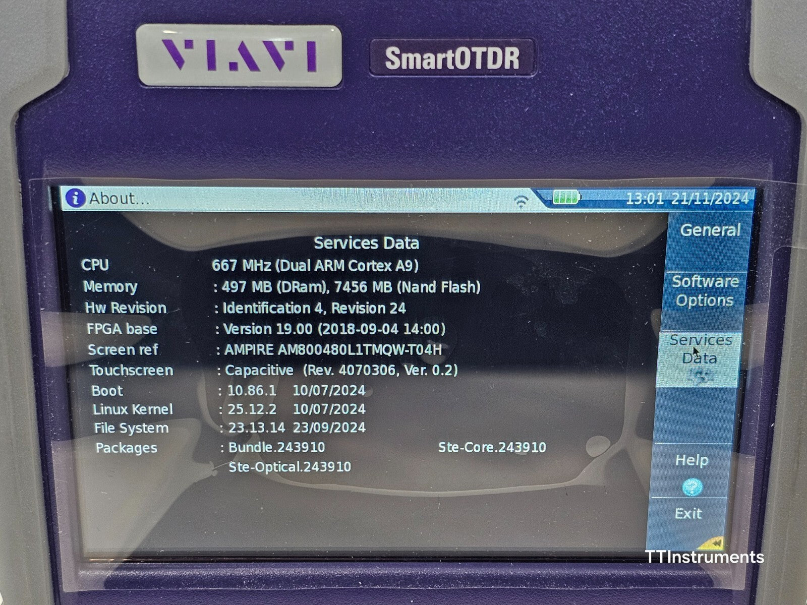 Viavi JDSU E136FB SmartOTDR 1310/1550 & 1625 Live 41 dB SM Long Haul OTDR MFD 22