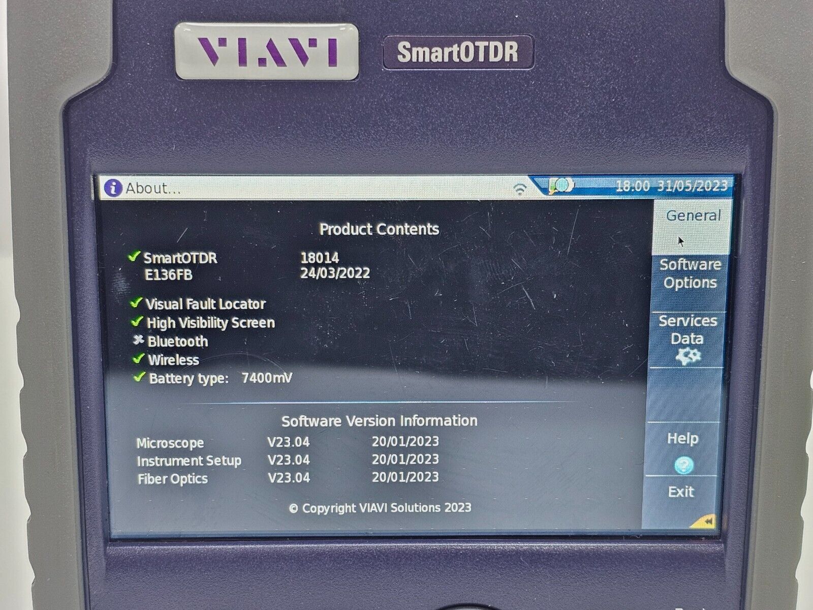 Viavi JDSU E136FB SmartOTDR 1310/1550 & 1625 Live 41 dB SM Long Haul OTDR VFL