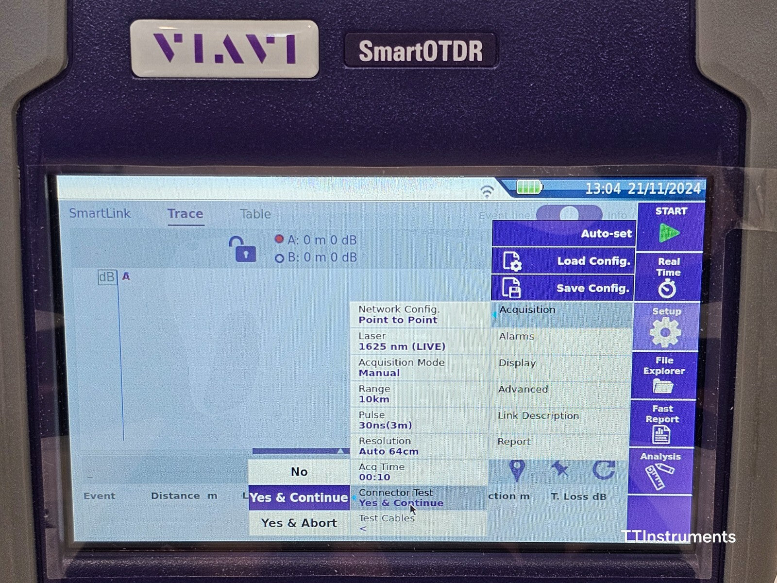 Viavi JDSU E136FB SmartOTDR 1310/1550 & 1625 Live 41 dB SM Long Haul OTDR MFD 22