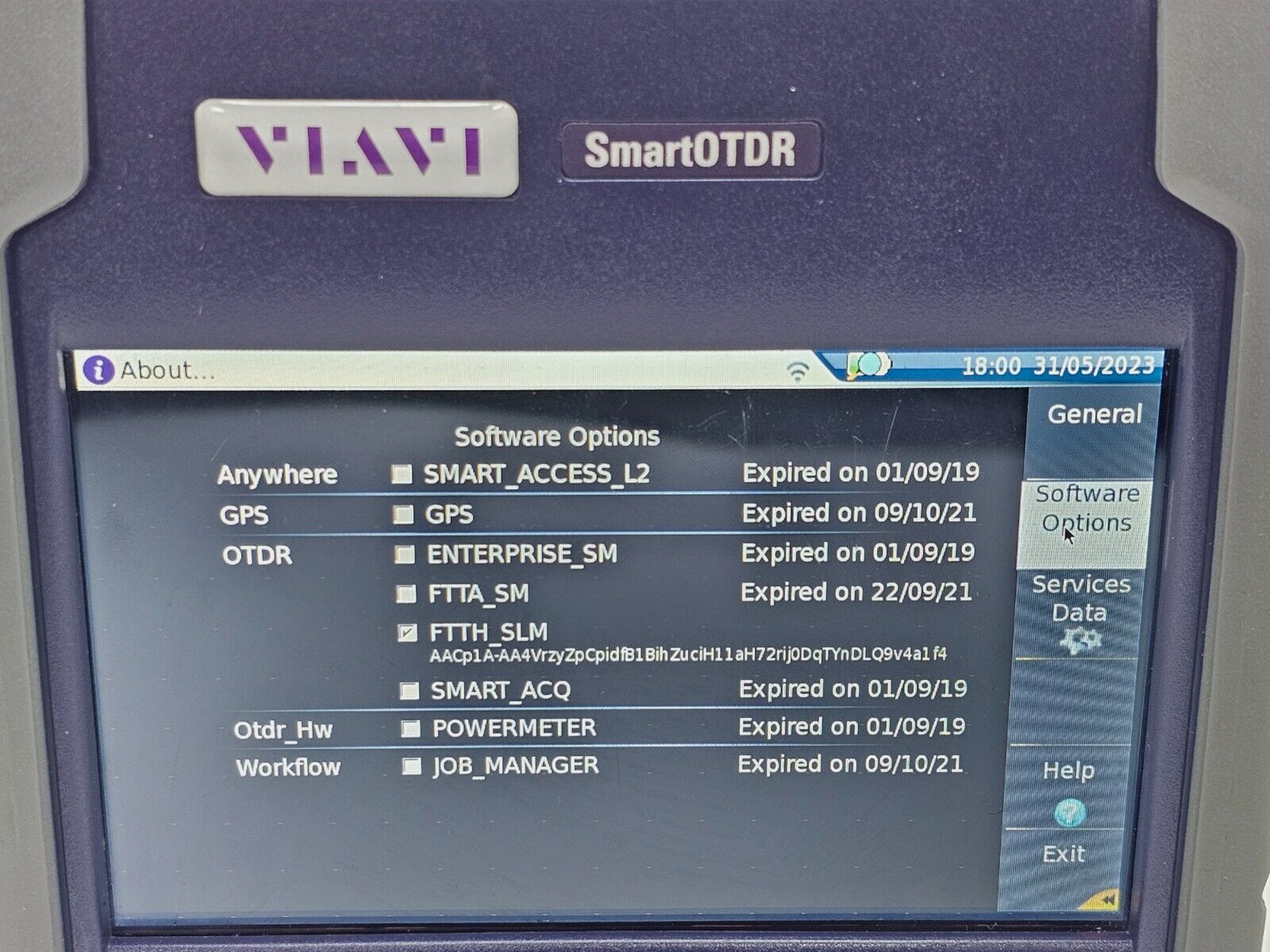 Viavi JDSU E136FB SmartOTDR 1310/1550 & 1625 Live 41 dB SM Long Haul OTDR VFL