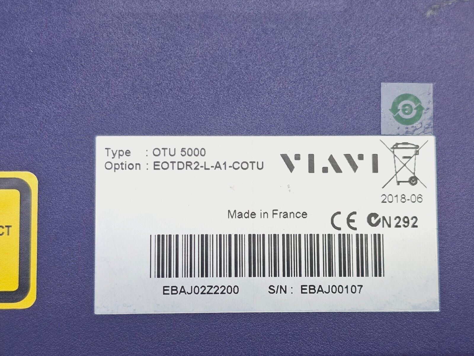 Viavi JDSU E9E-EXTX-36 36-Port External Switch LC-APC with OTU 5000 A1 OTDR