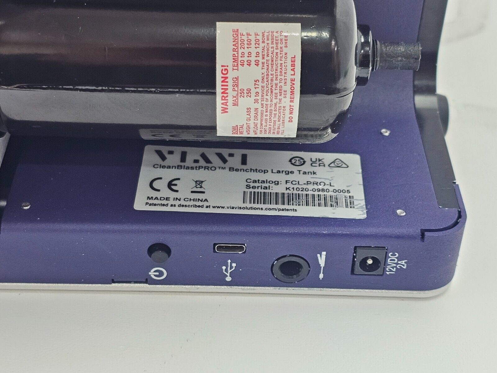 Viavi JDSU FCL-PRO-L CleanBlast PRO Benchtop Large Tank Fiber End-face Cleaning