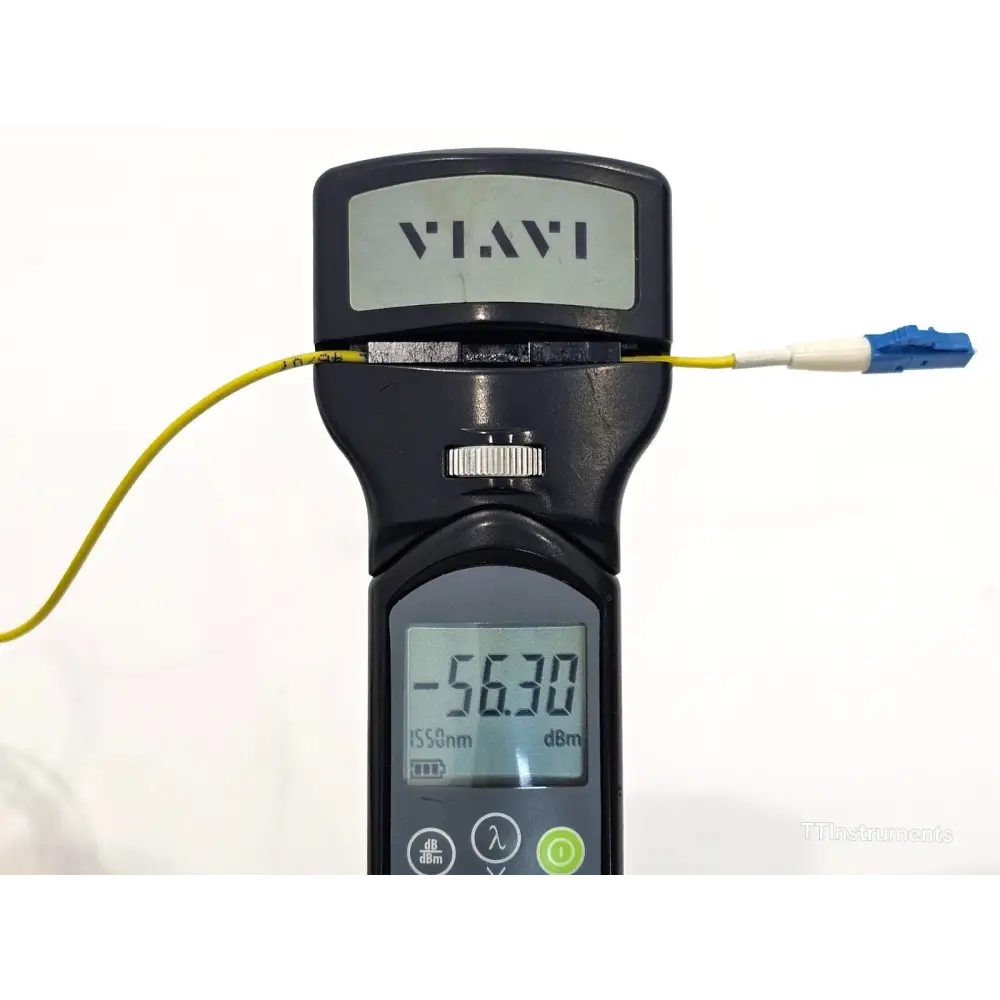 Viavi JDSU FI-60 with 1.25 mm LC connector adapter fitted