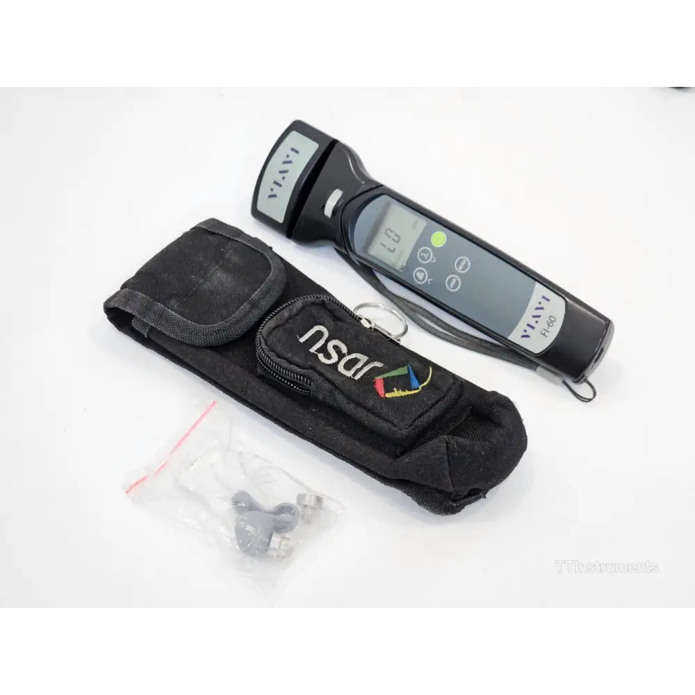 Viavi JDSU FI-60 Live Fiber Identifier with accessories laid out for inspection