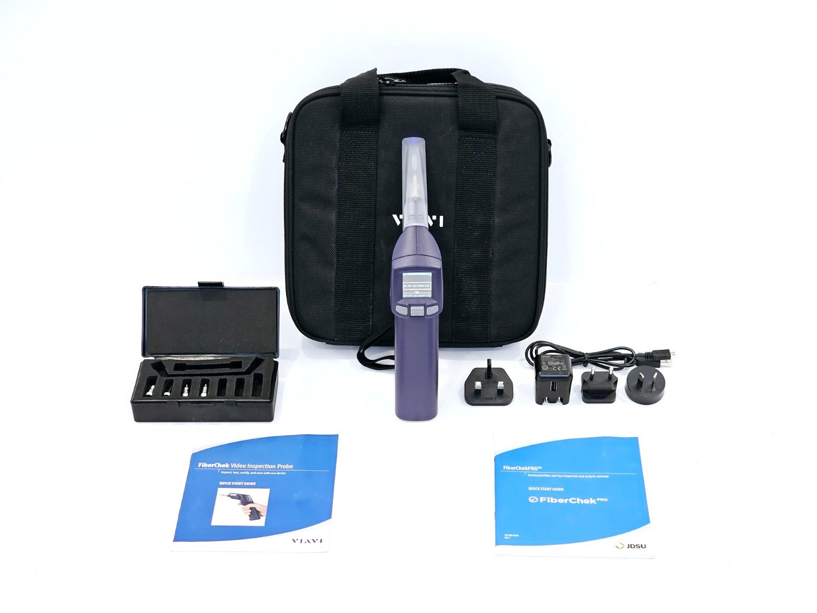 Viavi JDSU FiberChek 22108525 Fiber Scope Probe with 4 Tips SC/LC/U12M/U25M