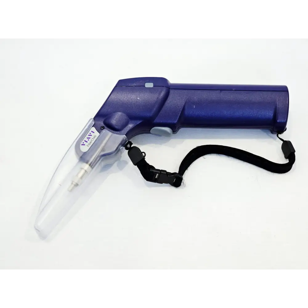 VIAVI FiberChek FIT-FC-KIT3 probe right-side view showing clear protective hood, probe tip and wrist strap