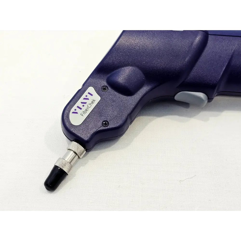 VIAVI FiberChek FIT-FC-KIT3 close-up of probe nose with knurled retaining nut and inspection tip attached