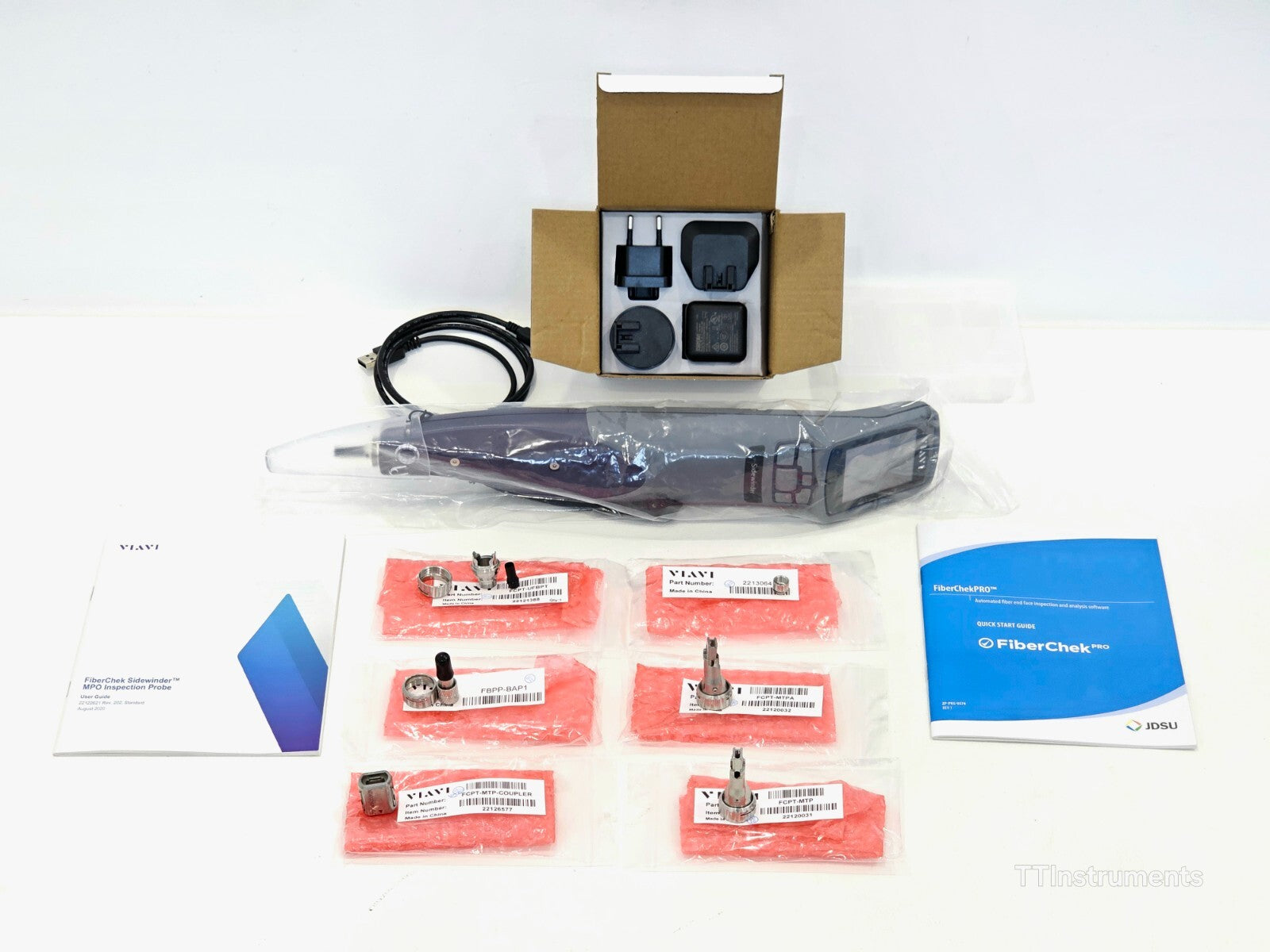 Viavi JDSU FIT-FCSW-KIT2 FiberChek Sidewinder MPO Inspection Fiber Scope + Tips