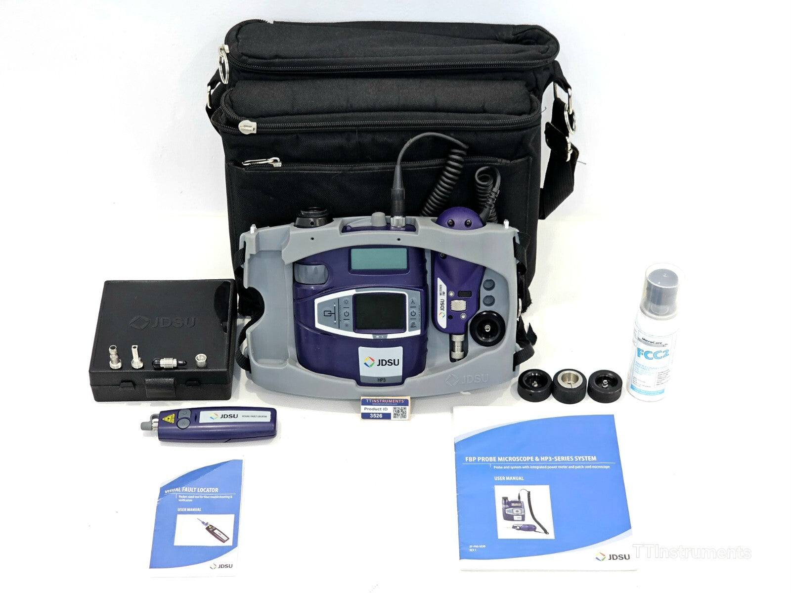 Viavi JDSU FIT-S105-PRO HP3-60-P4 Scope + Power Meter and FFL-050 VFL + Tips Ada