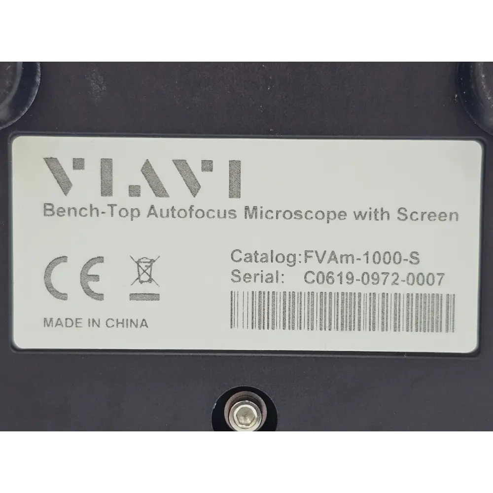Viavi FVAm-1000-S with QSFP adapter installed on microscope