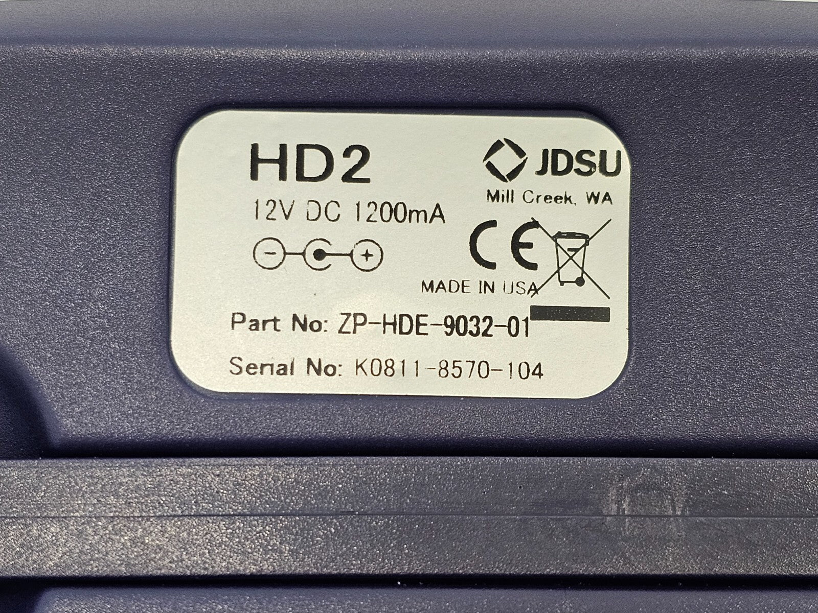 Viavi JDSU HD2 Fiber Scope Probe ZPHDE903201