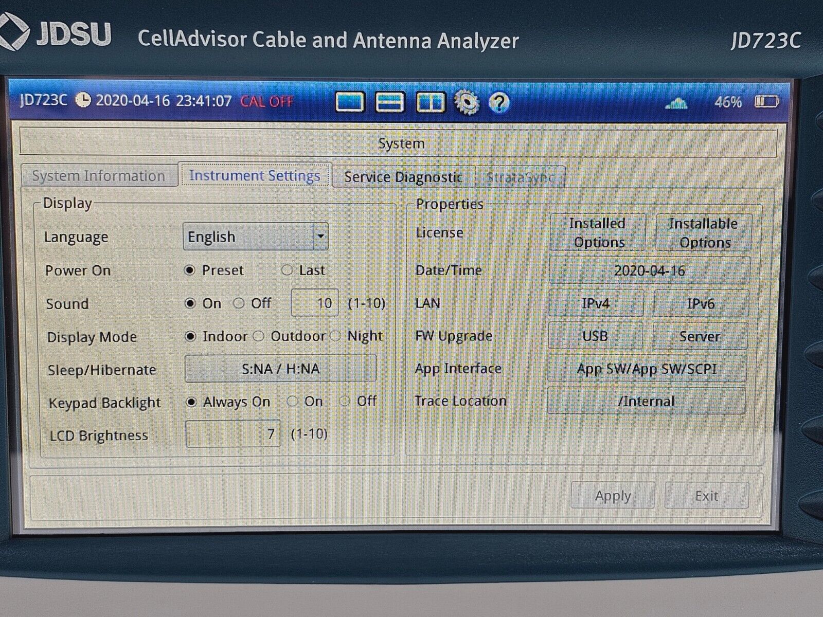 Viavi JDSU JD723C CellAdvisor Base Station Analyzer 2.7 GHz with JD72450509 OSL