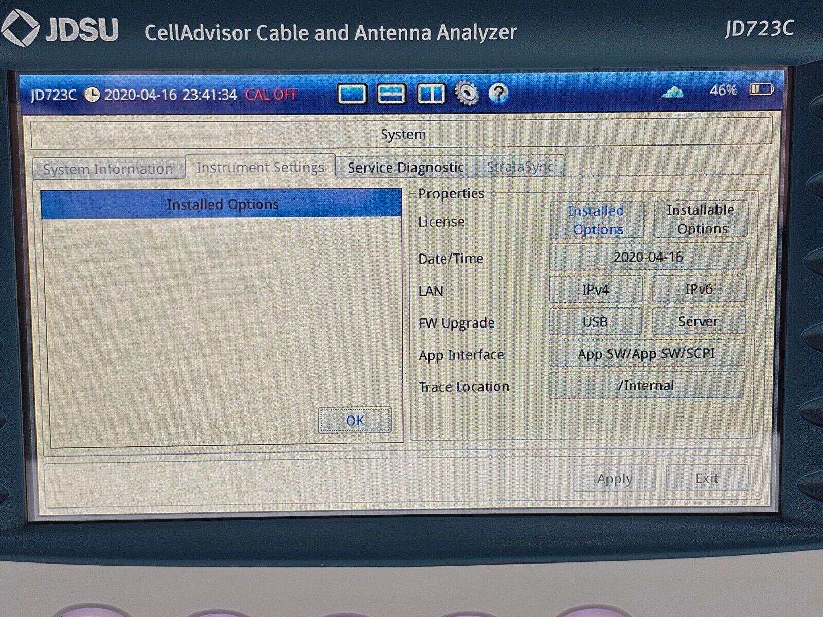 Viavi JDSU JD723C CellAdvisor Base Station Analyzer 2.7 GHz with JD72450509 OSL