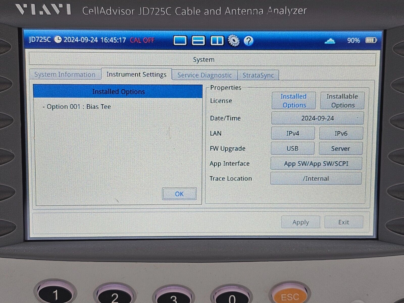 Viavi JDSU JD725C CellAdvisor Base Station Analyzer 4 GHz Opt. 001 + Accessories