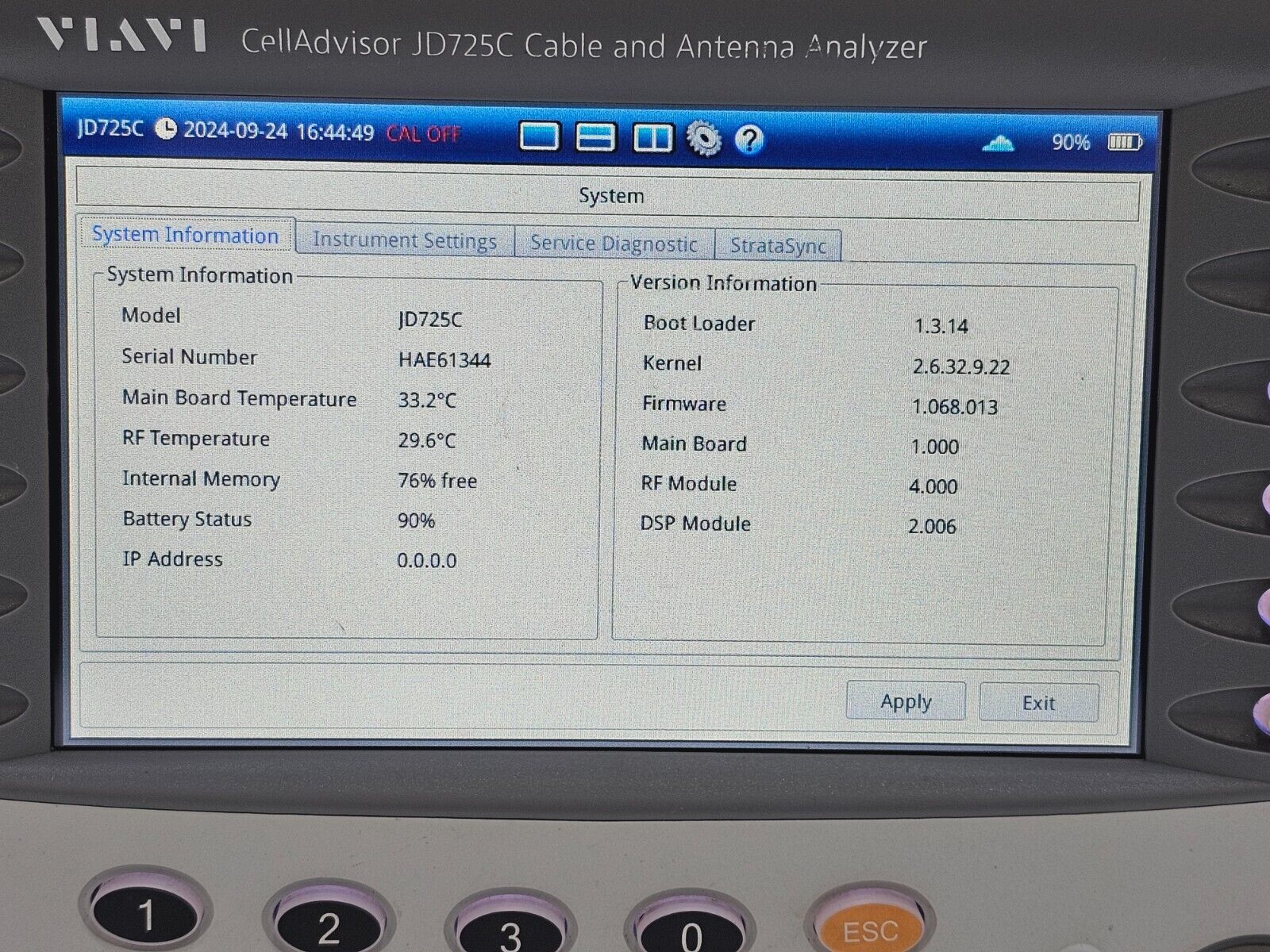 Viavi JDSU JD725C CellAdvisor Base Station Analyzer 4 GHz Opt. 001 + Accessories