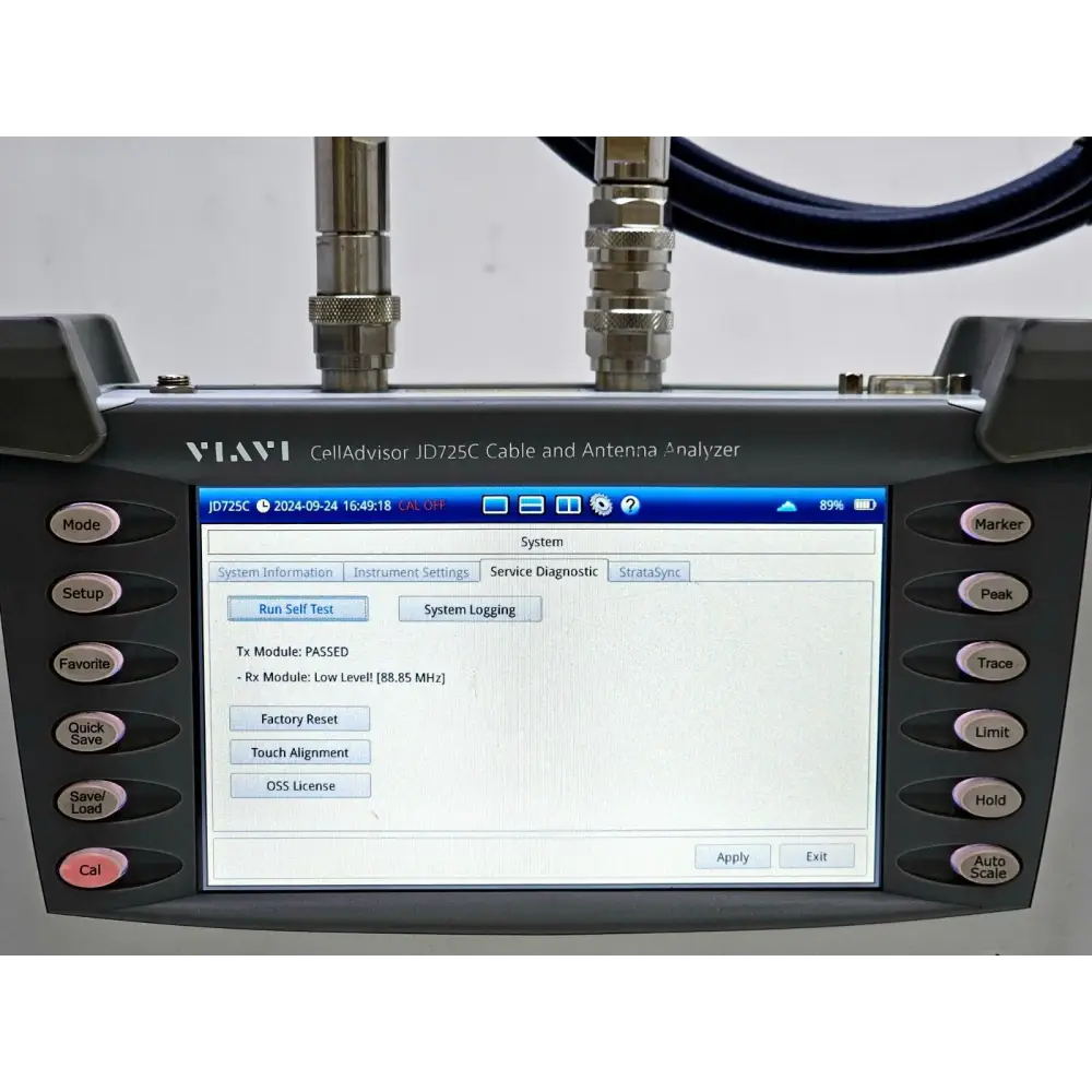 Open and short calibration standards included with Viavi JD725C CellAdvisor