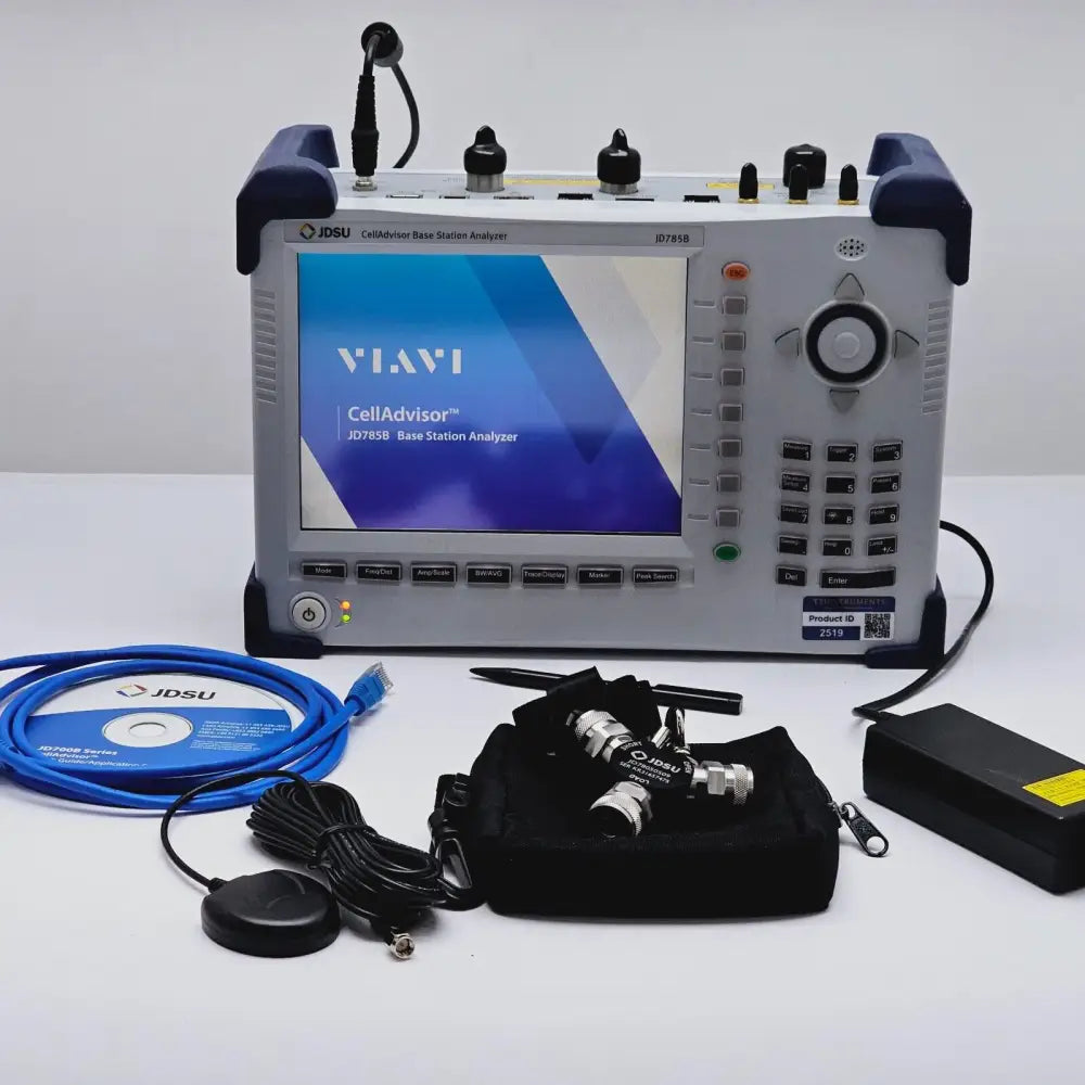 Viavi JDSU JD785B CellAdvisor Base Station Analyzer front view showing touchscreen display