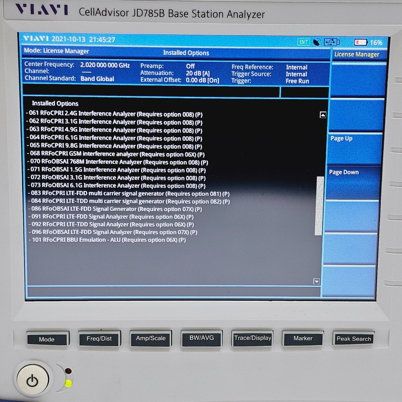 Viavi JDSU JD785B CellAdvisor 9kHz-8GHz Spectrum Analyzer Cable & Antenna RF Pow