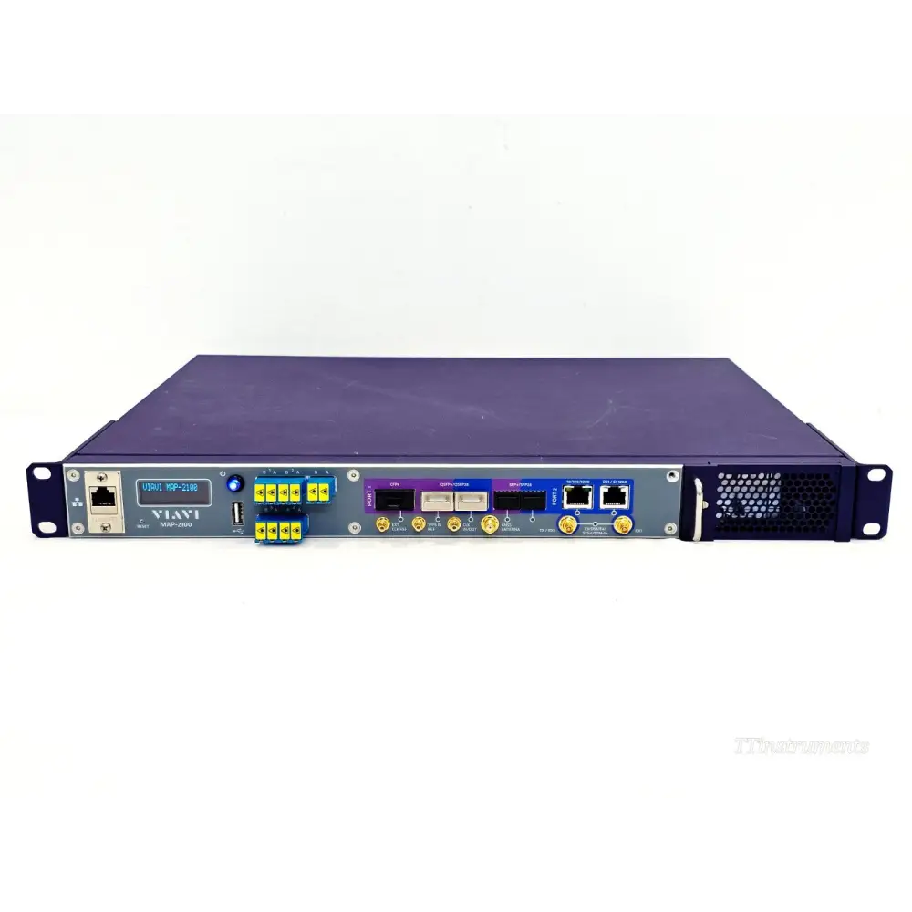 Viavi JDSU MAP-2100 1U rack-mounted Ethernet BER remote tester front panel view