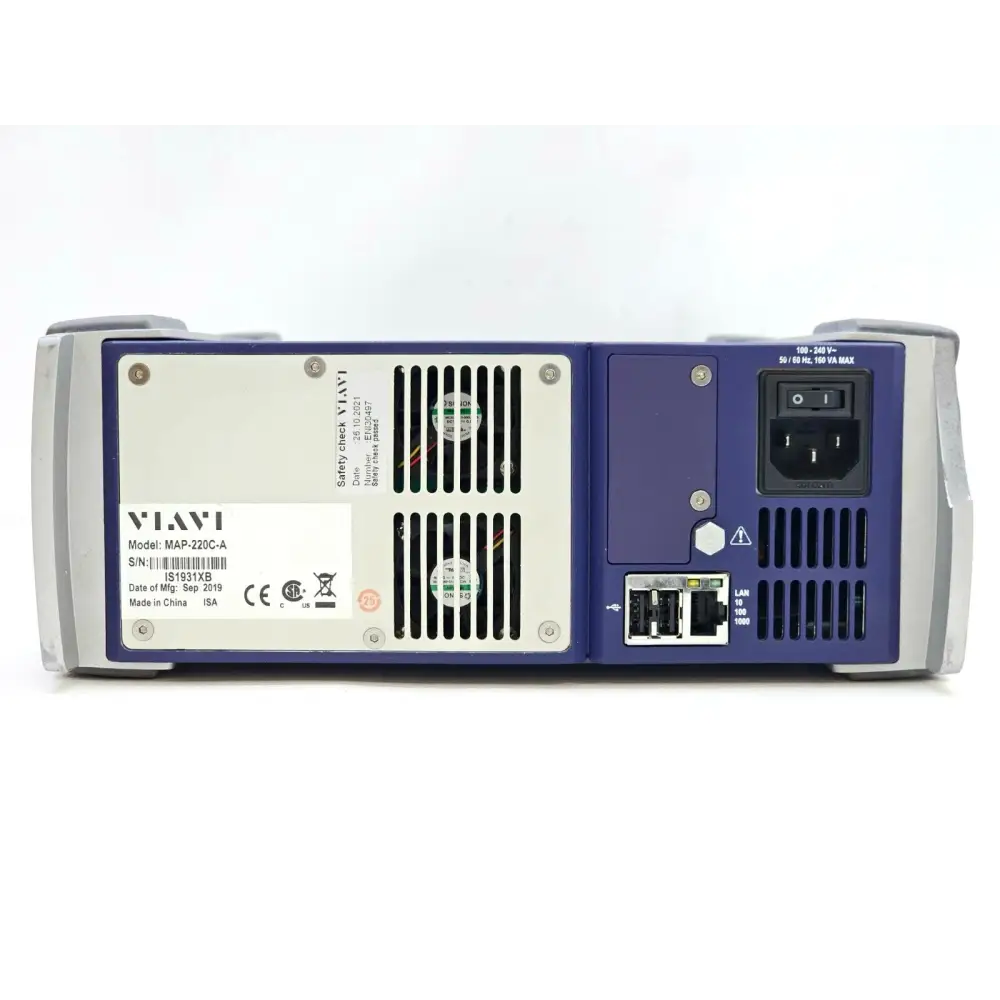 MAP-220C-A rear panel connections and interface ports detail