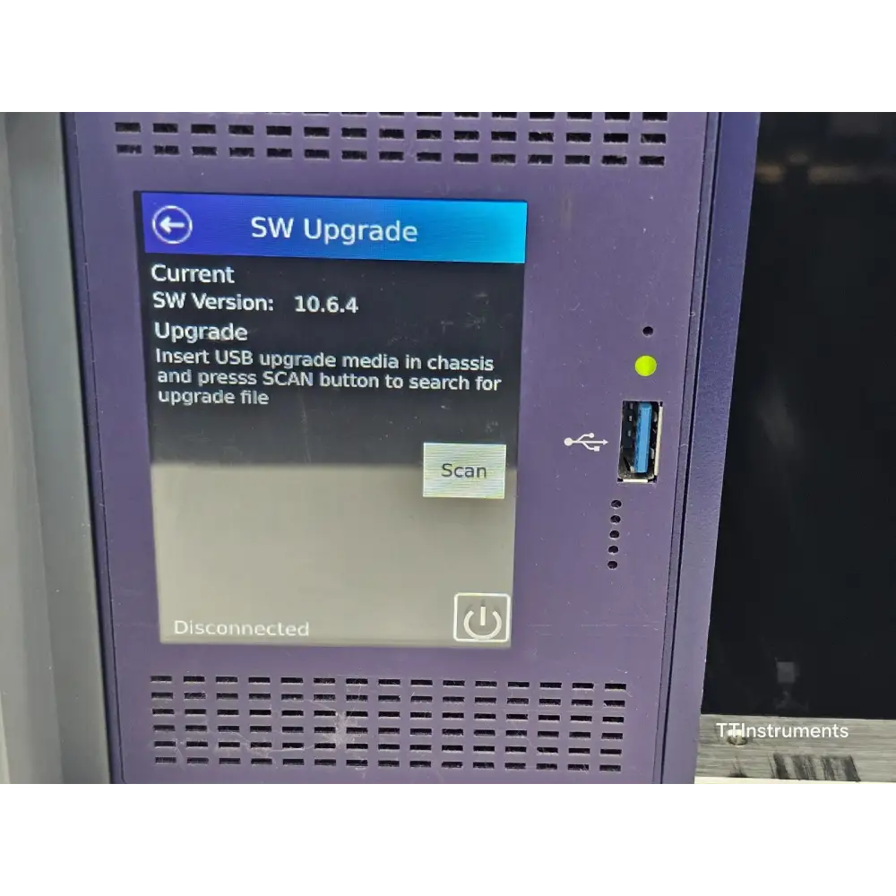 JDSU MAP300 mainframe chassis showing empty module slots