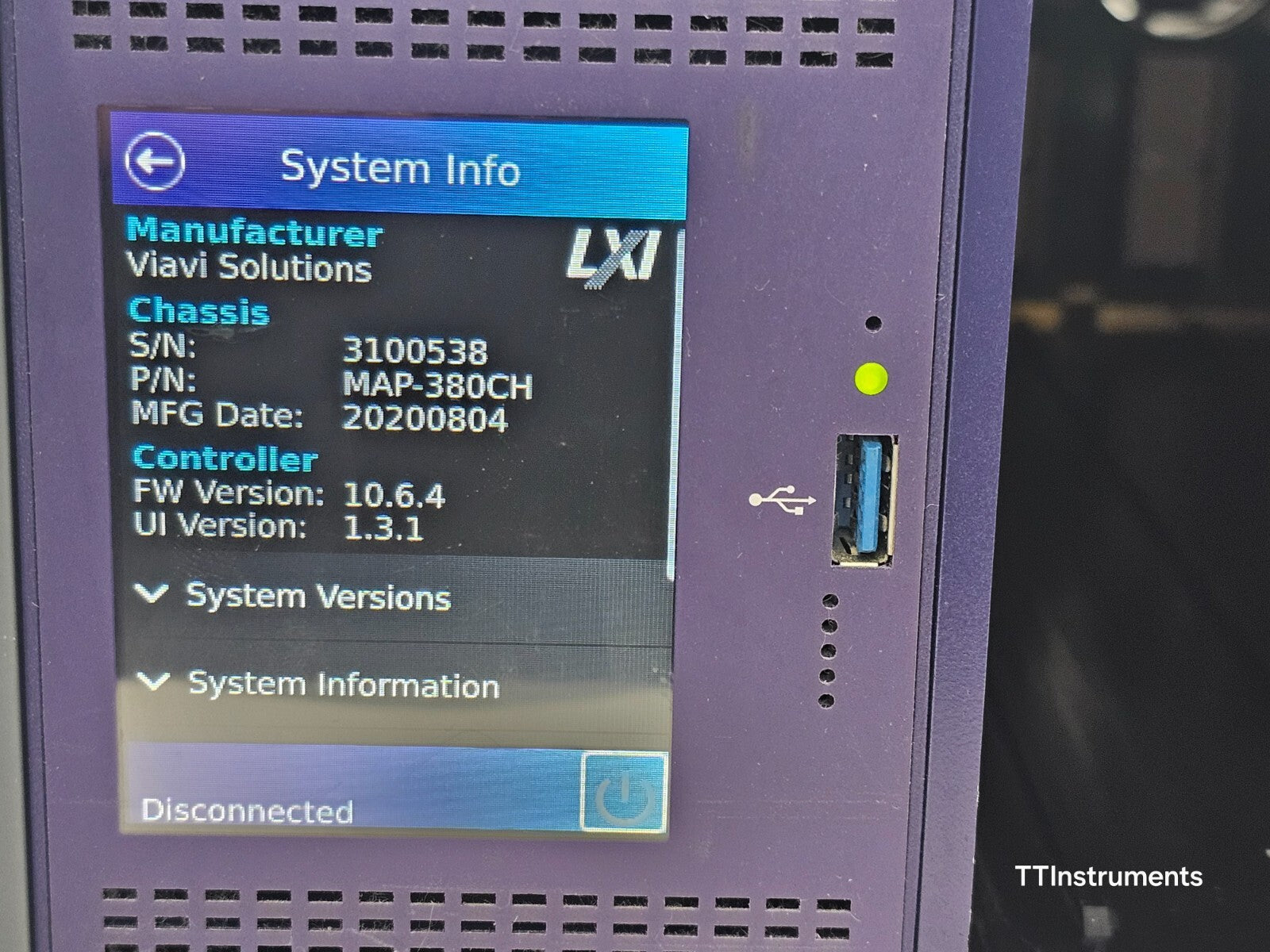 Viavi JDSU MAP300 Chassis MAP-380CH 8 Slot MAP-380A-B