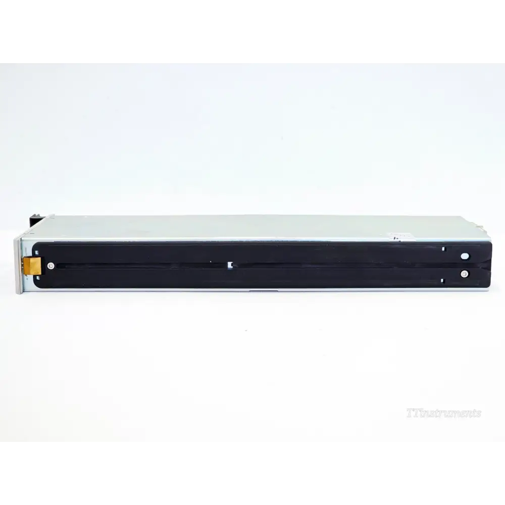 Viavi mOPM-C1RH2 bottom edge view showing module slide rails, retaining latch mechanism, and MAP-200 chassis guides