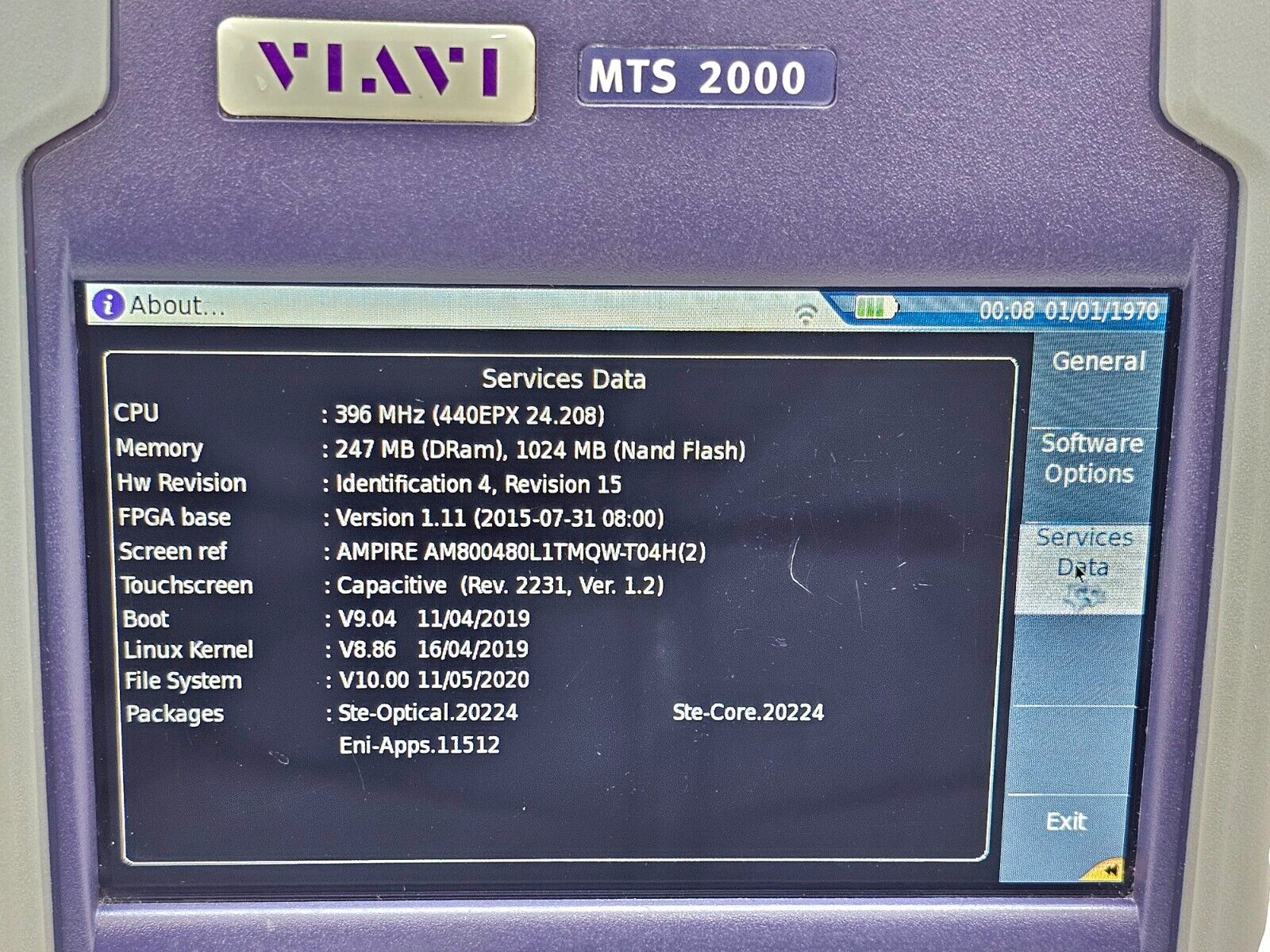 Viavi JDSU MTS 2000 Mainframe + 4126 MA SM OTDR 1310/1550nm Fiber Complete Softw