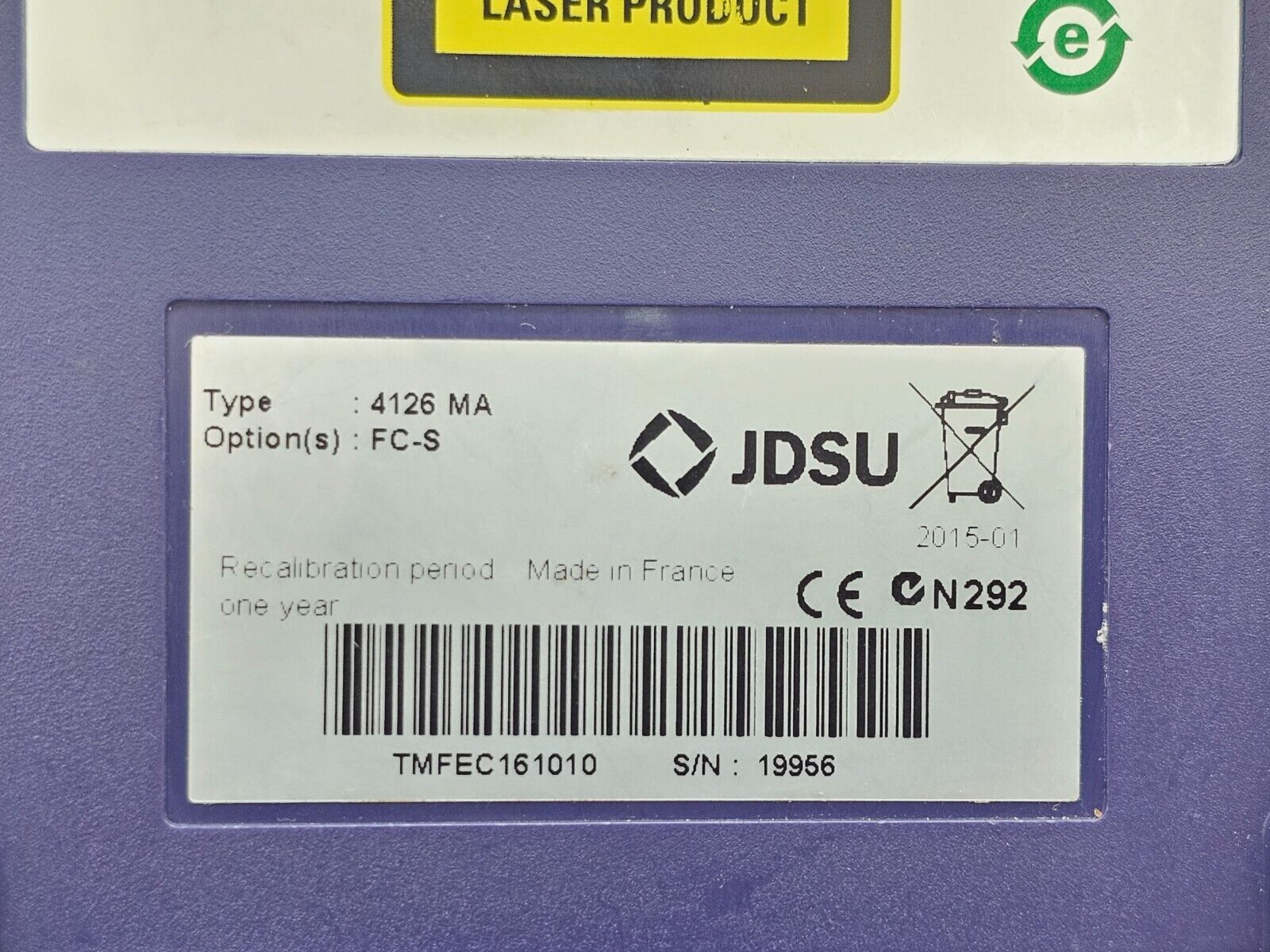 Viavi JDSU MTS 2000 Mainframe + 4126 MA SM OTDR 1310/1550nm Fiber Complete Softw