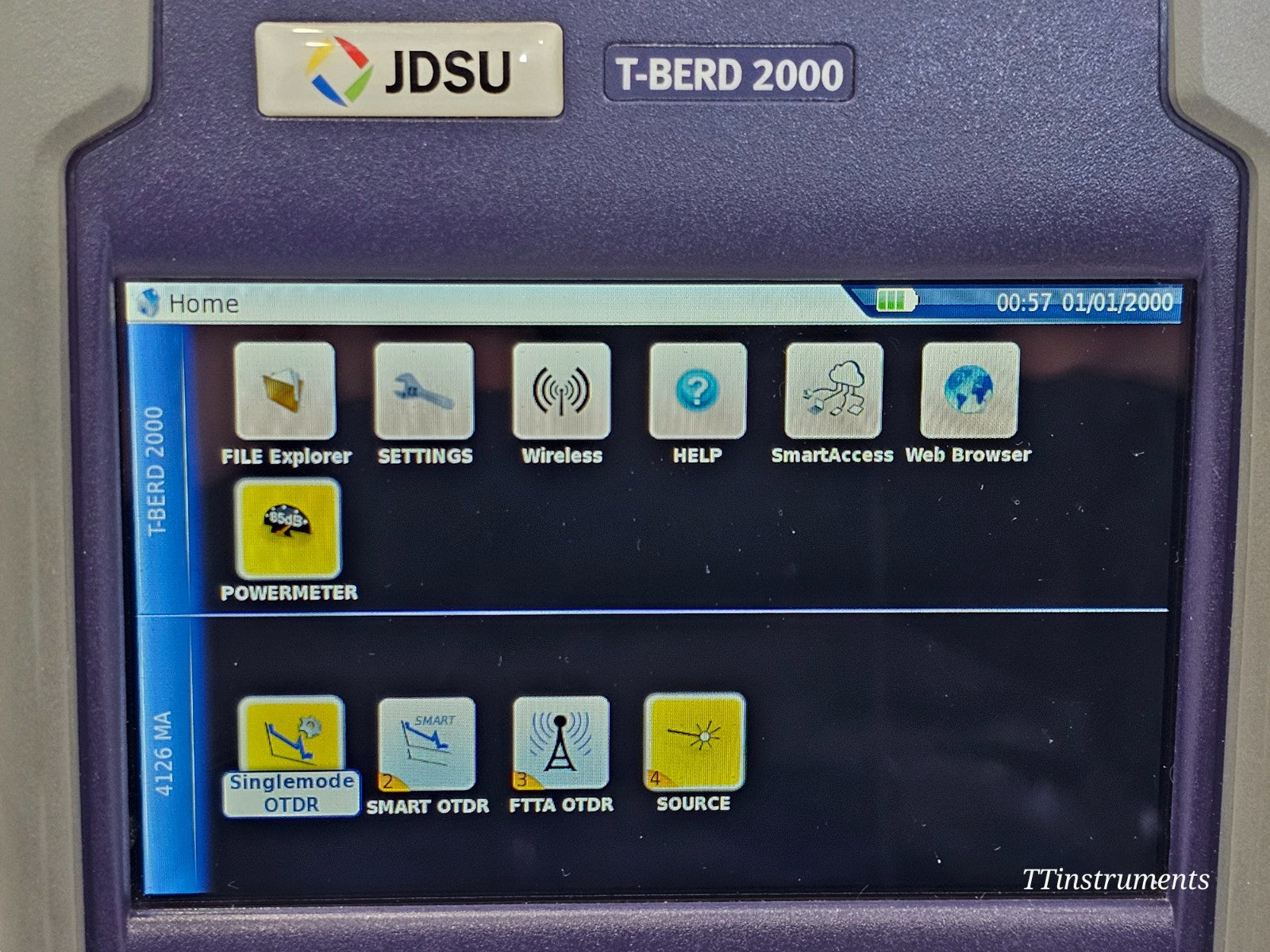 Viavi JDSU MTS 2000 Mainframe & 4126 MA SM OTDR 1310/1550nm LC-APC 37/35 dB SM