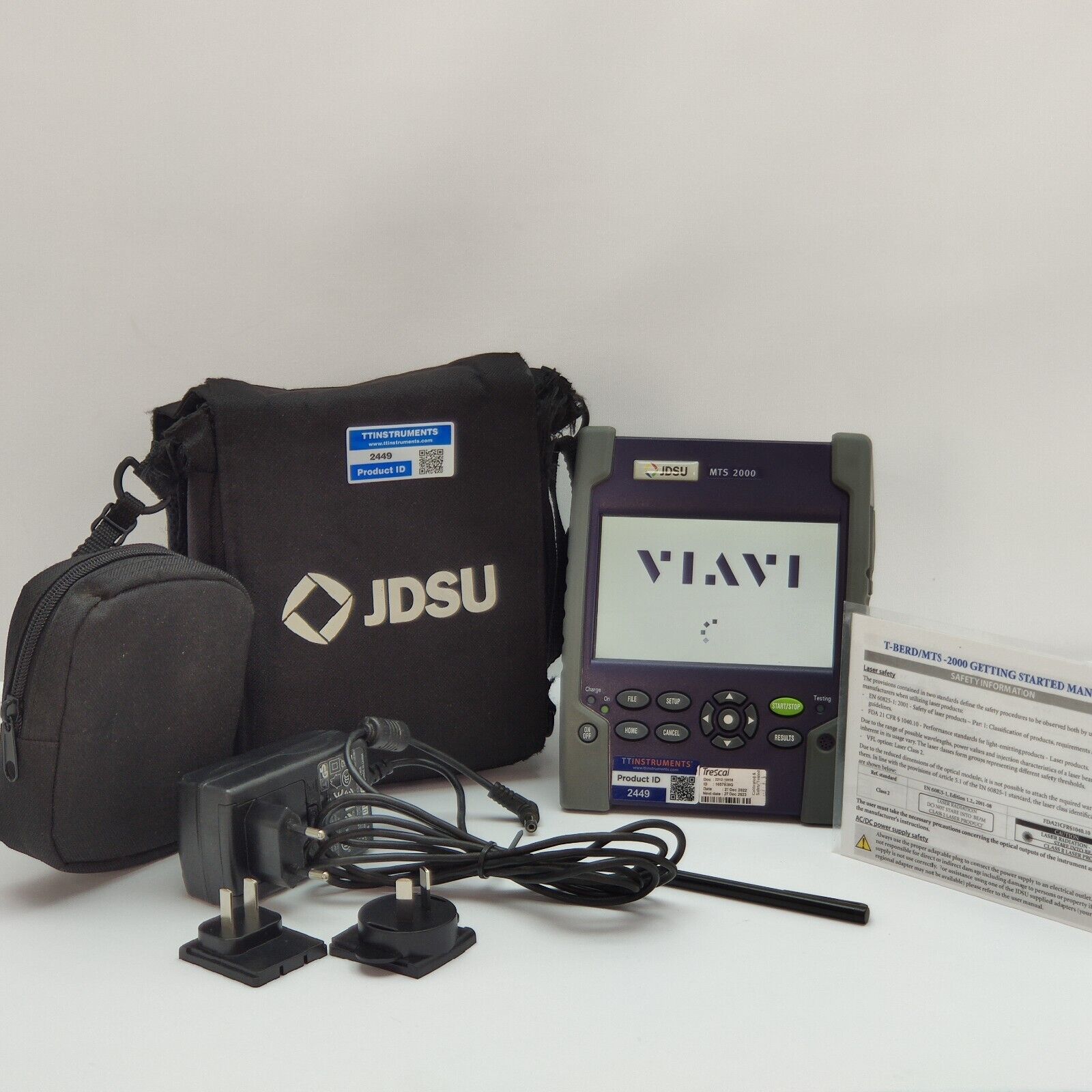 Viavi JDSU MTS 2000 Mainframe w/ 4126 MA SM OTDR 1310/1550 nm 37/35 dB APC