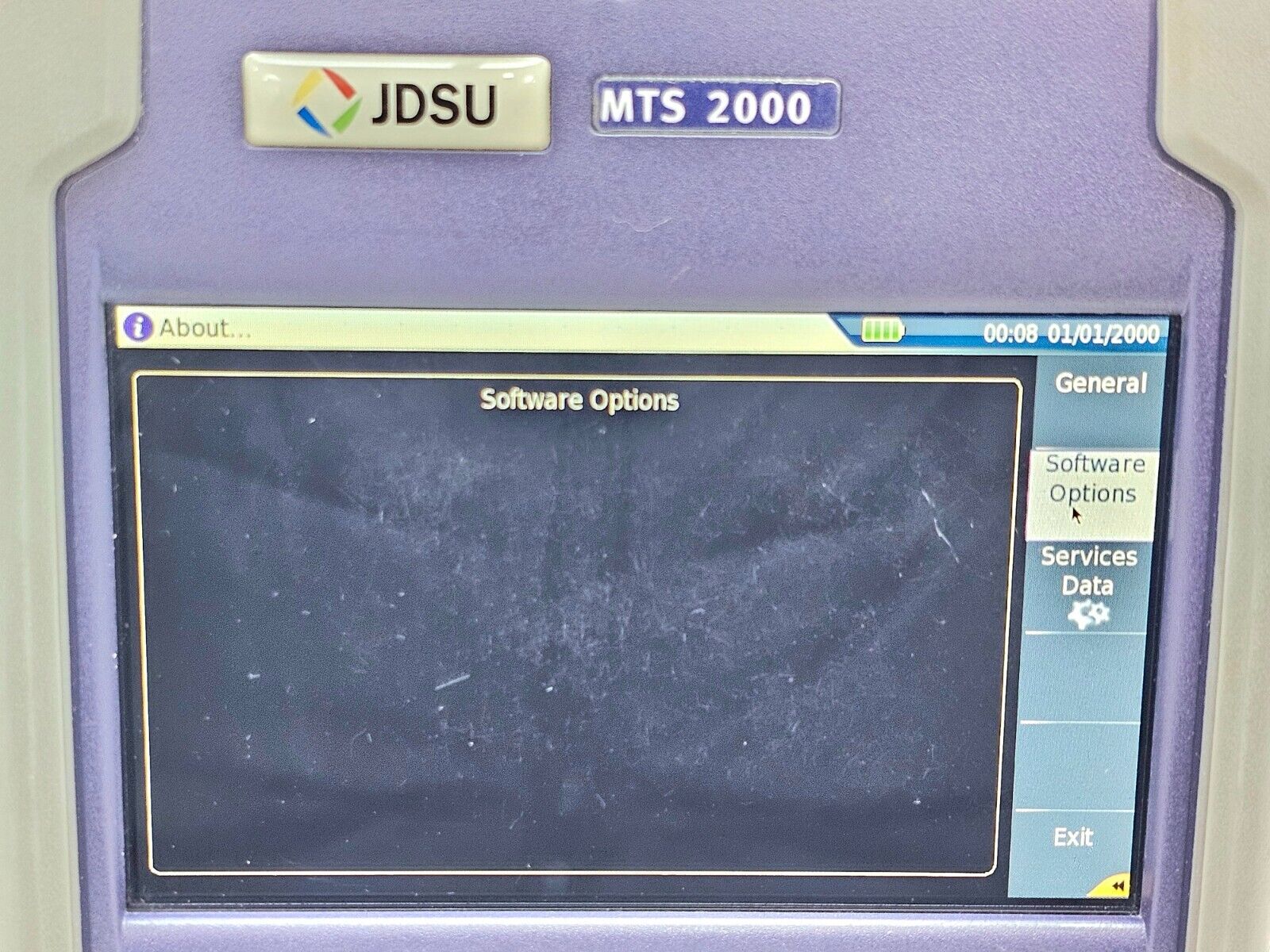 Viavi JDSU MTS 2000 Mainframe w/ 4126 MA SM OTDR 1310/1550 nm 37/35 dB APC
