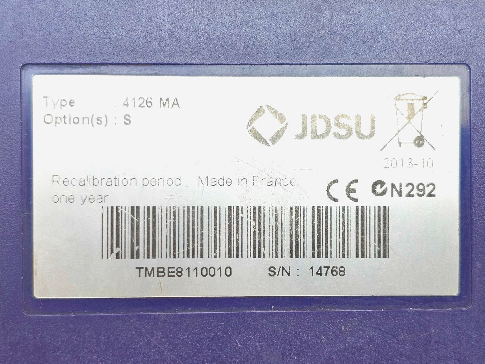 Viavi JDSU MTS 2000 Mainframe w/ 4126 MA SM OTDR 1310/1550 nm 37/35 dB PC-FC