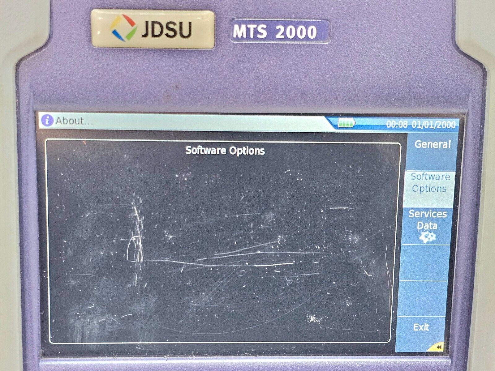 Viavi JDSU MTS 2000 Mainframe w/ 4126 MA SM OTDR 1310/1550 nm 37/35 dB PC-FC