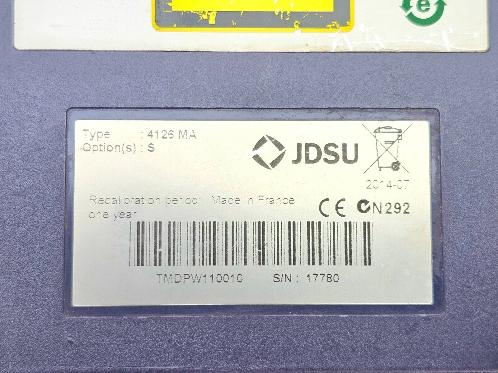 Viavi JDSU MTS 2000 Mainframe with Power Meter VFL + 4126 MA SM OTDR 1310/1550nm