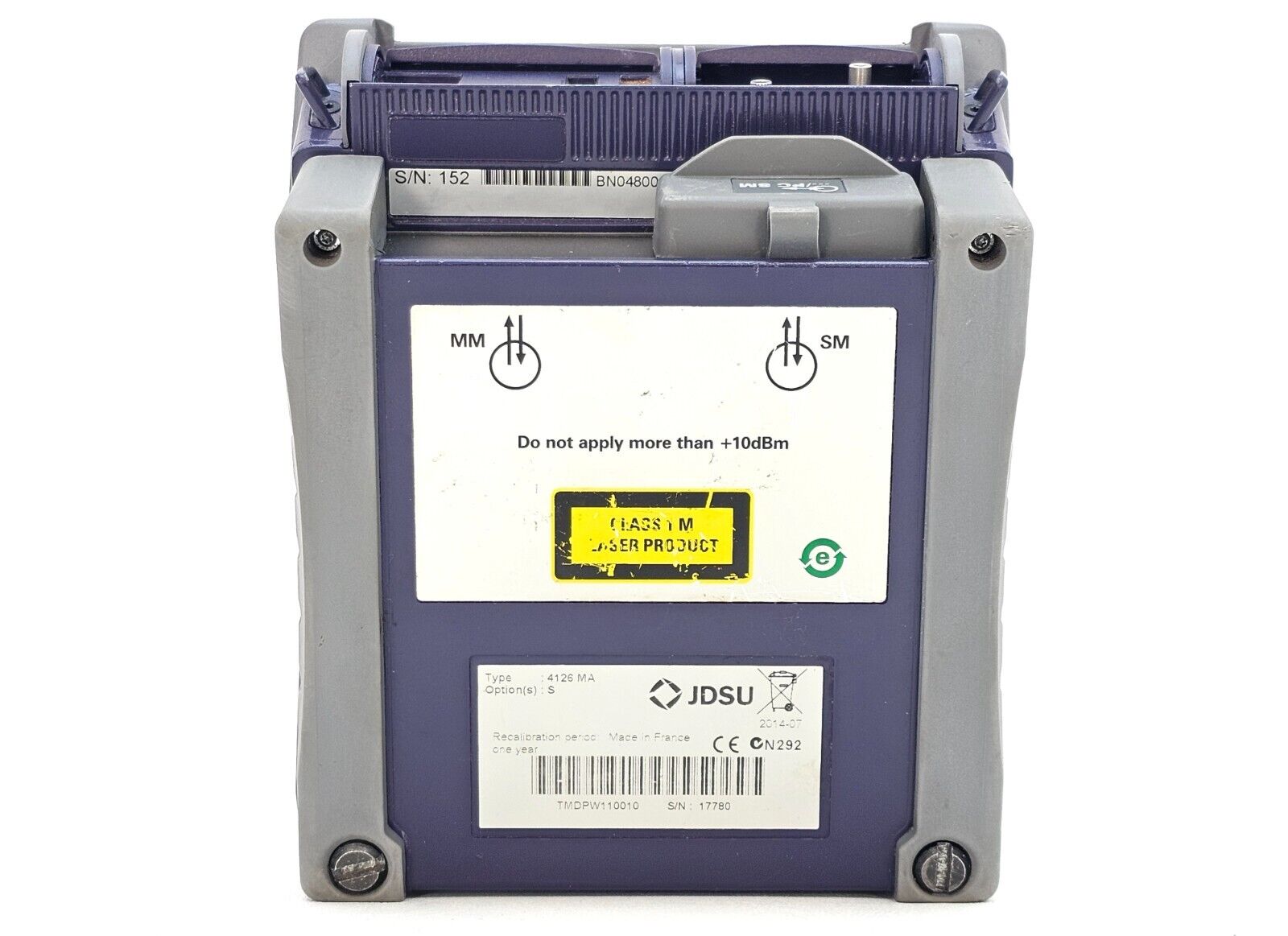 Viavi JDSU MTS 2000 Mainframe with Power Meter VFL + 4126 MA SM OTDR 1310/1550nm