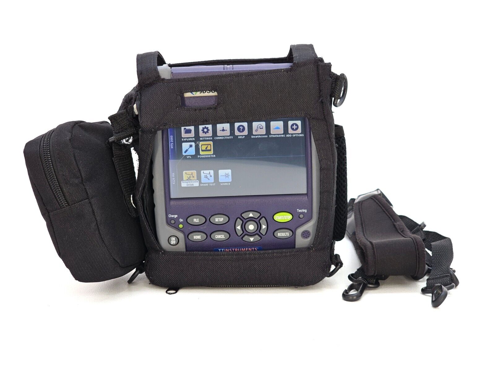 Viavi JDSU MTS 2000 Mainframe with Power Meter VFL + 4126 MA SM OTDR 1310/1550nm