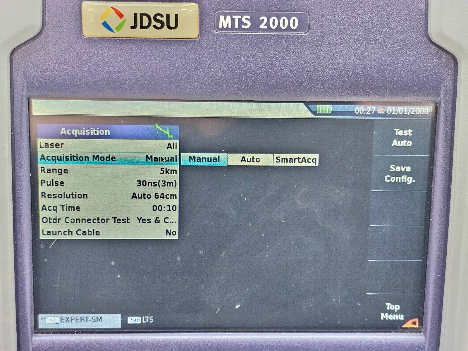 Viavi JDSU MTS 2000 Mainframe with Power Meter VFL + 4126 MA SM OTDR 1310/1550nm