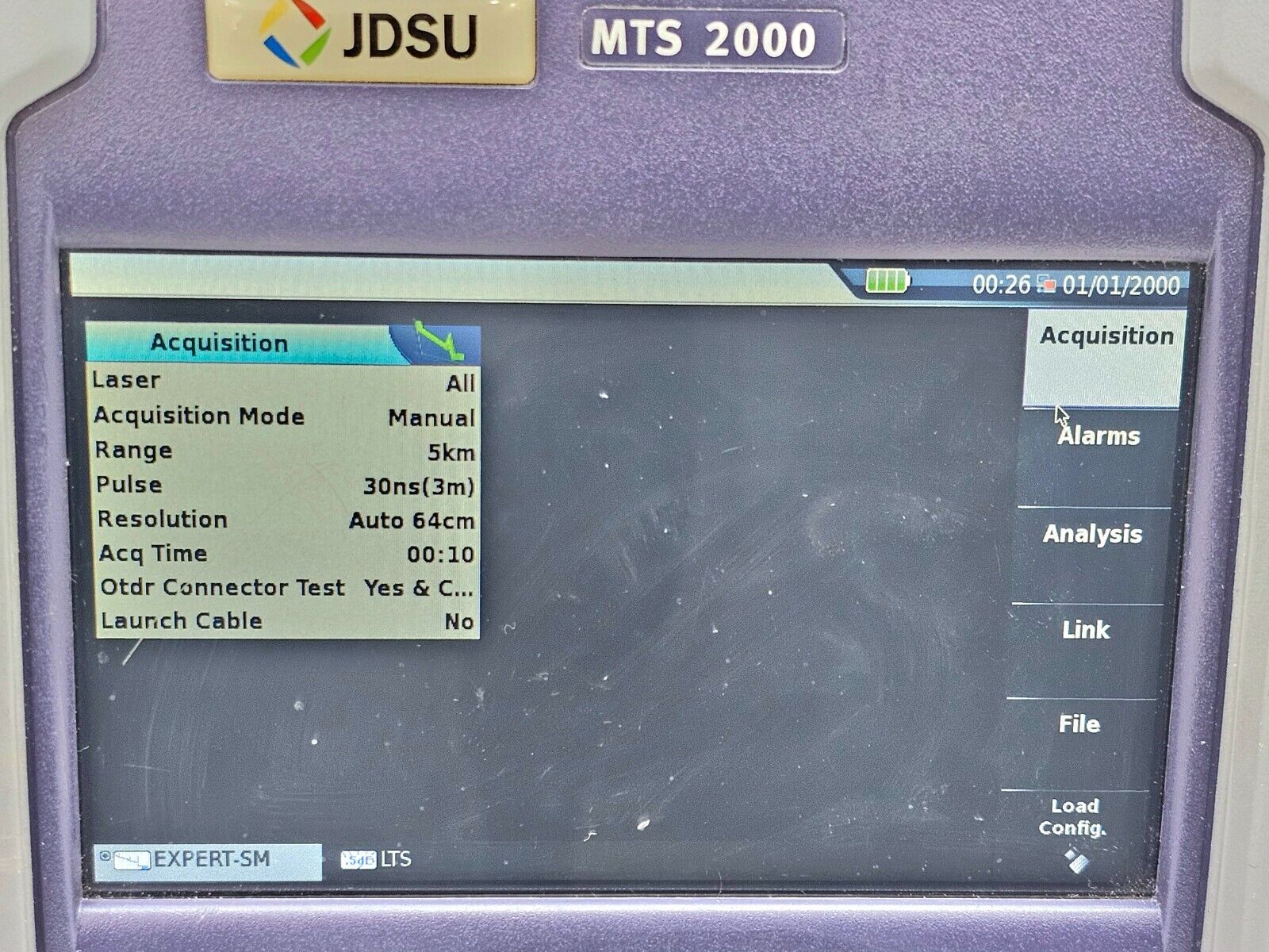 Viavi JDSU MTS 2000 Mainframe with Power Meter VFL + 4126 MA SM OTDR 1310/1550nm