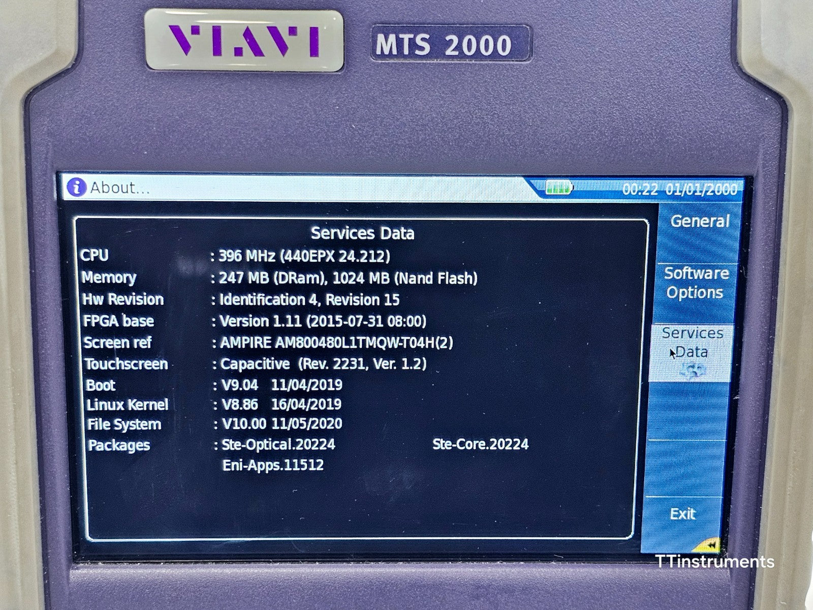 Viavi JDSU MTS 2000 PM/VFL + 4126 MP2 Metro PON 1310/1550 nm OTDR 46/45 dB