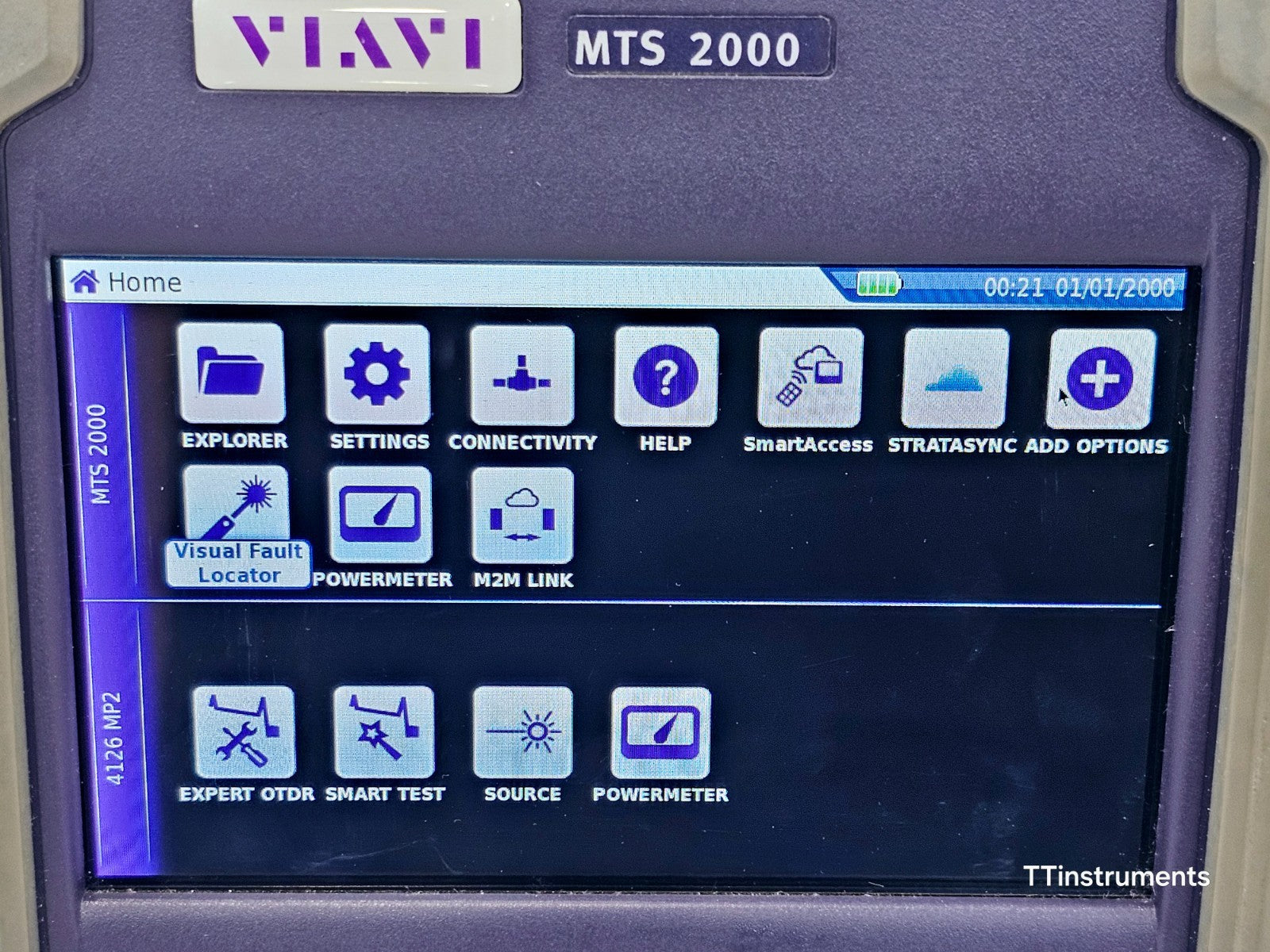 Viavi JDSU MTS 2000 PM/VFL + 4126 MP2 Metro PON 1310/1550 nm OTDR 46/45 dB
