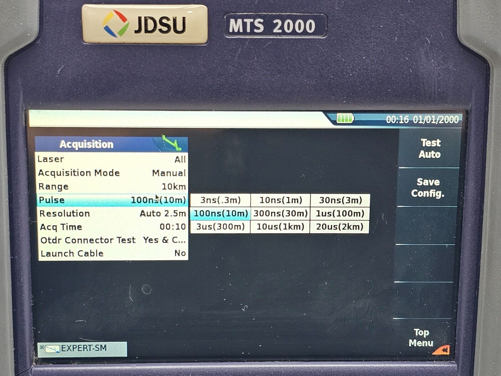 Viavi JDSU MTS 2000 PM/VFL with 4126 MP Metro PON 1310/1550 nm OTDR + FCOMP SW