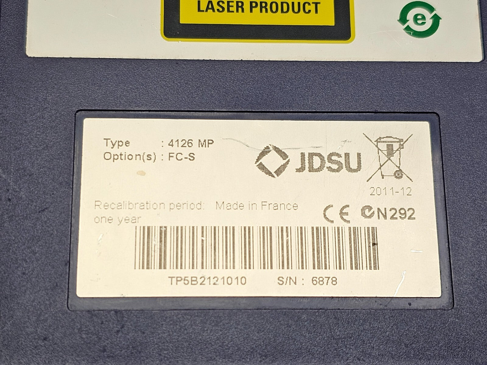 Viavi JDSU MTS 2000 PM/VFL with 4126 MP Metro PON 1310/1550 nm OTDR + FCOMP SW