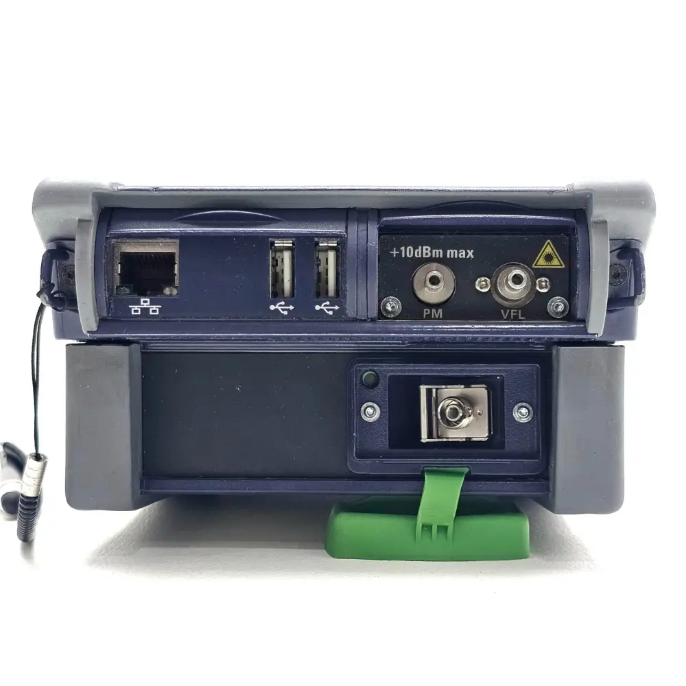 Top view of Viavi JDSU MTS 2000 portable OTDR unit