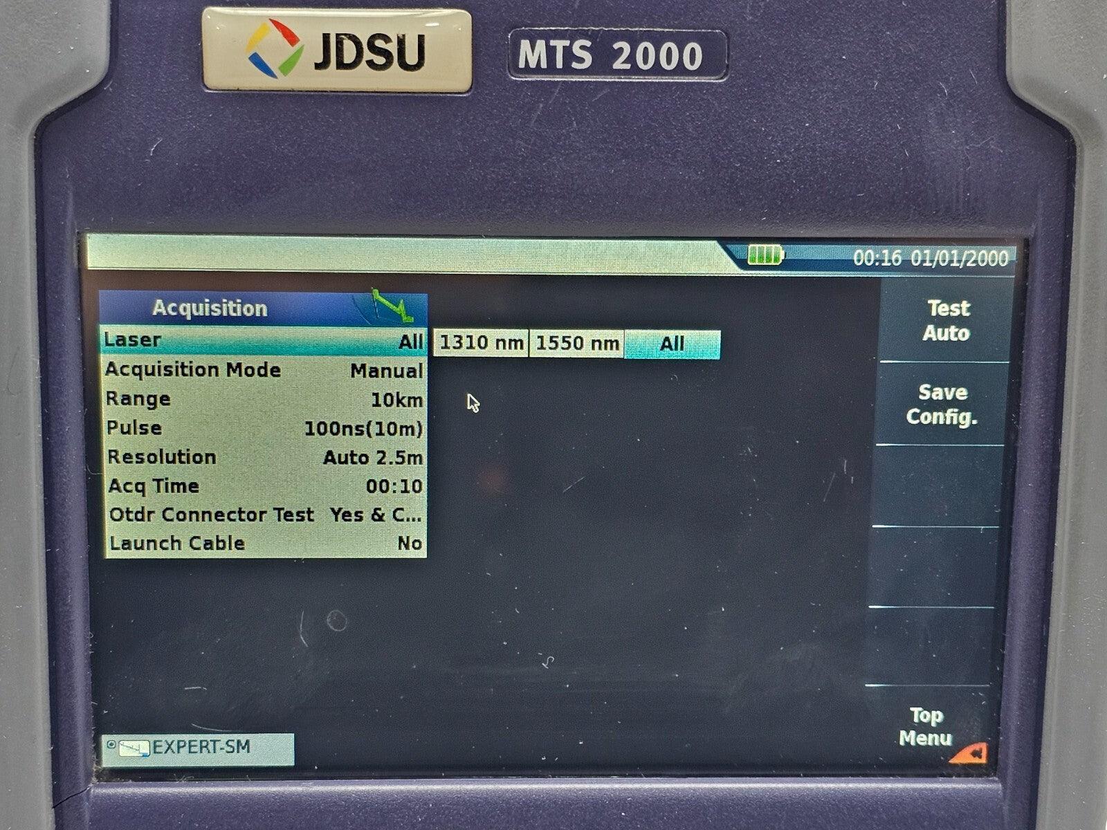Viavi JDSU MTS 2000 PM/VFL with 4126 MP Metro PON 1310/1550 nm OTDR + FCOMP SW