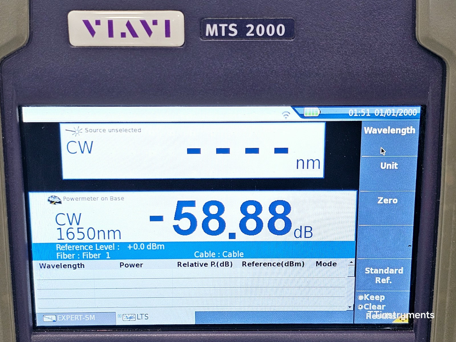 Viavi JDSU MTS 2000 PM/VFL with 4126 MP2 Metro PON 1310/1550 nm OTDR 46/45 dB